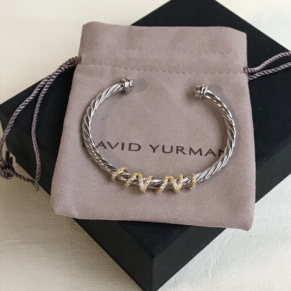 David Yurman Two-Tone X Bracelet - Picture 2 of 7